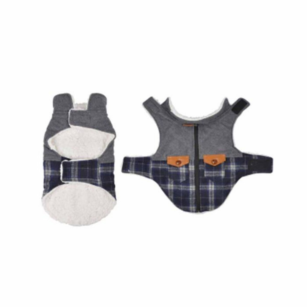 Paris Prix Vêtement pour Chien  Veste Bicolore  30cm Bleu