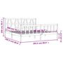 Voir la diapositive 6 : VIDAXL Cadre de lit sans matelas blanc 200x200 cm bois massif de pin