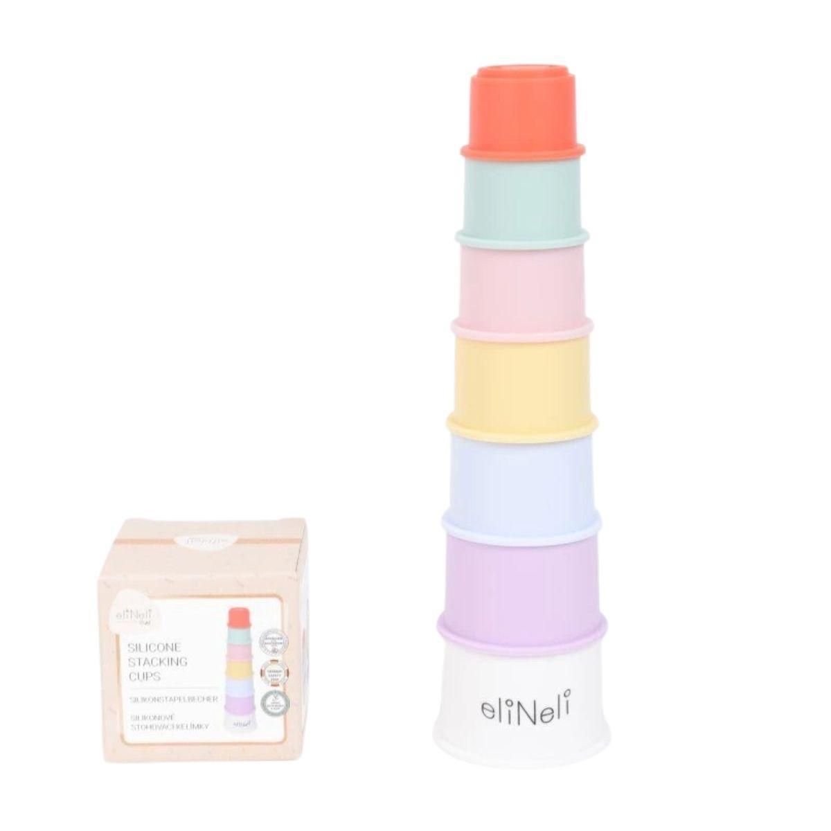 ELINELI Jeu gobelets empilables - silicone