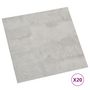 Voir la diapositive 2 : VIDAXL Dalles de plancher autoadhesives 20 pcs PVC 1,86 m^2 gris clair