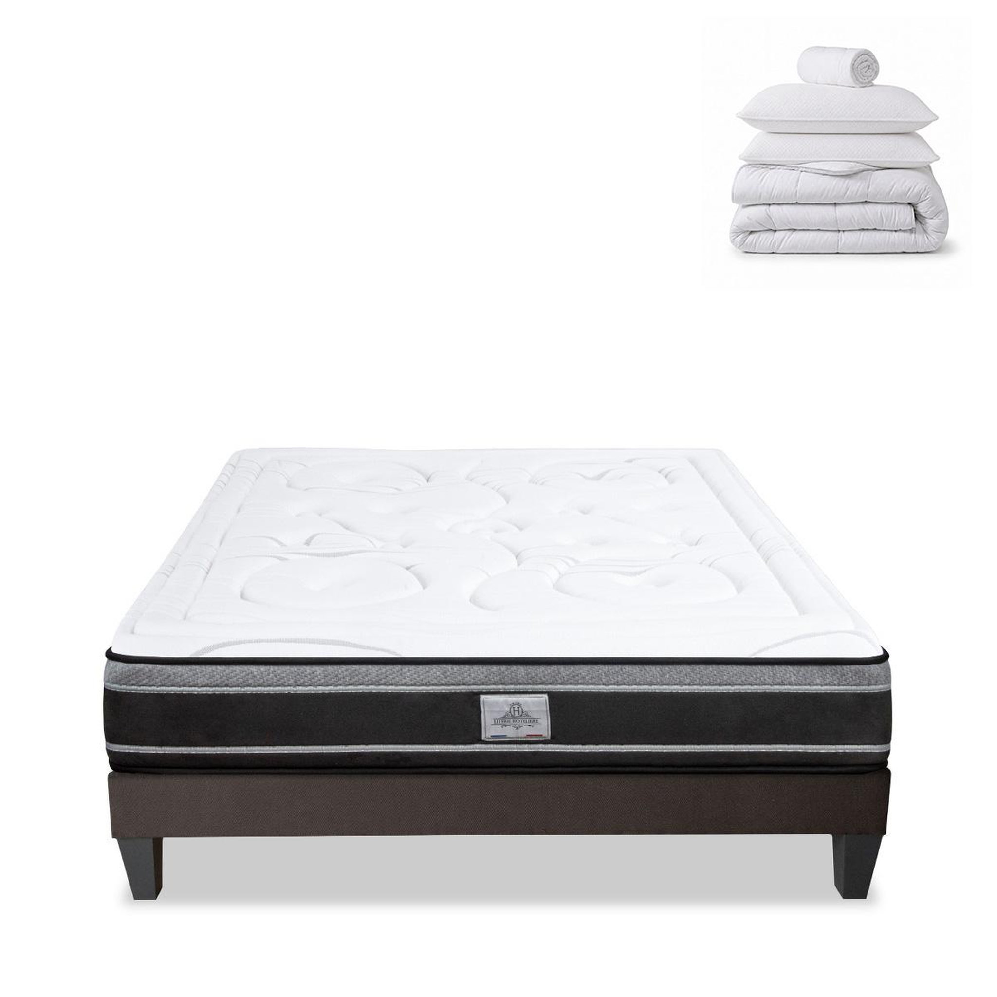 Voir la diapositive 1 : HYPSOM Hypsom | pack prêt à dormir divin | matelas ressorts ensachés + sommier + accessoires
