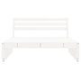 Voir la diapositive 3 : VIDAXL Canape central de jardin blanc 120x80 cm bois de pin massif