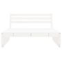 Voir la diapositive 3 : VIDAXL Canape central de jardin blanc 120x80 cm bois de pin massif