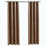 Voir la diapositive 2 : VIDAXL Rideaux occultants avec anneaux 2 pcs Velours Beige 140x245 cm