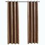 Voir la diapositive 2 : VIDAXL Rideaux occultants avec anneaux 2 pcs Velours Beige 140x245 cm