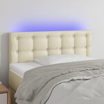 VIDAXL Tete de lit a LED Creme 100x5x78/88 cm Similicuir