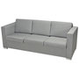 Voir la diapositive 3 : VIDAXL Canape a 3 places Tissu Gris clair