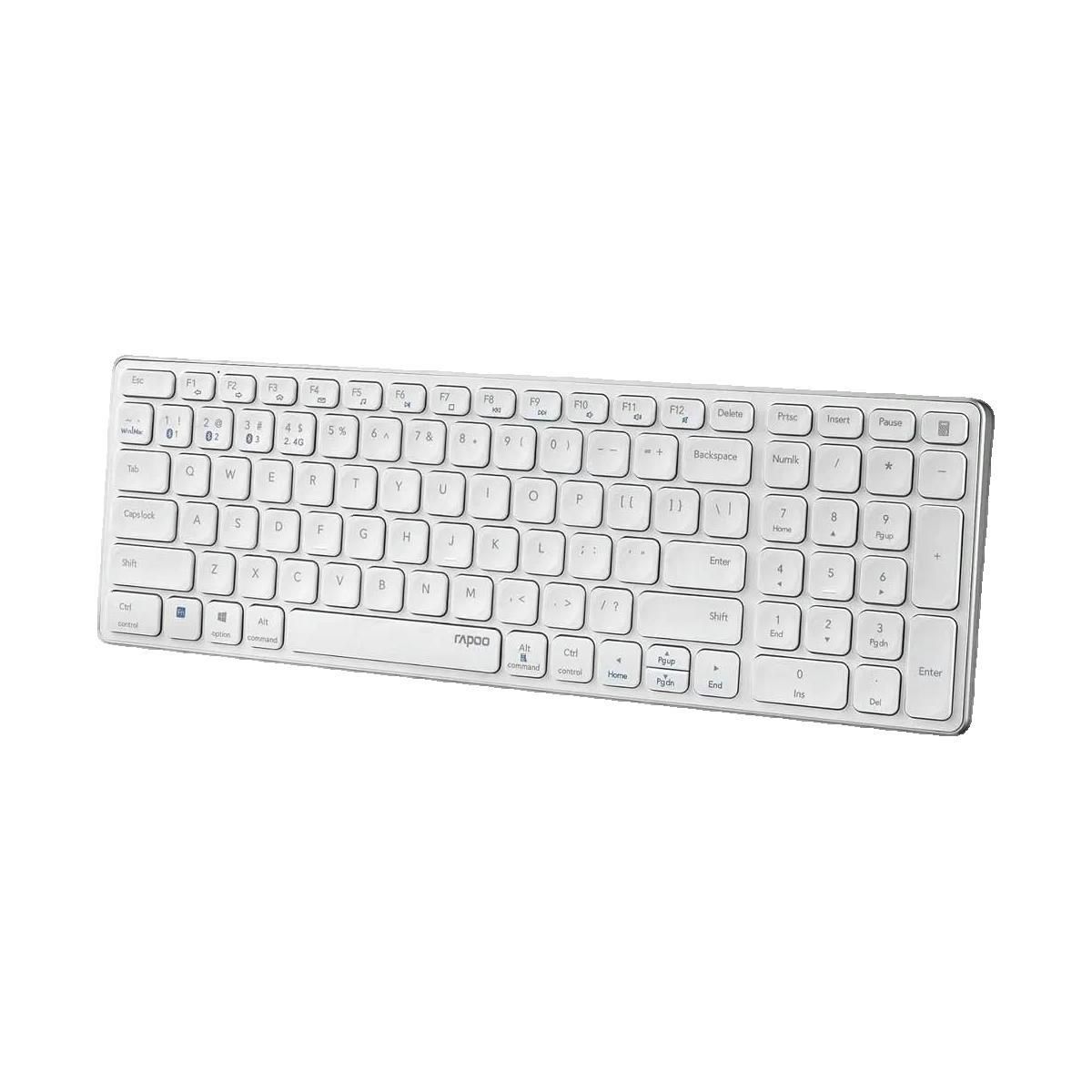 RAPOO Clavier Rapoo E9700M blanc sans fil