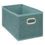 Voir la diapositive 1 :  Boîte de Rangement Pliable  Nell  15x31cm Pétrole Chiné