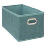 Voir la diapositive 1 :  Boîte de Rangement Pliable  Nell  15x31cm Pétrole Chiné