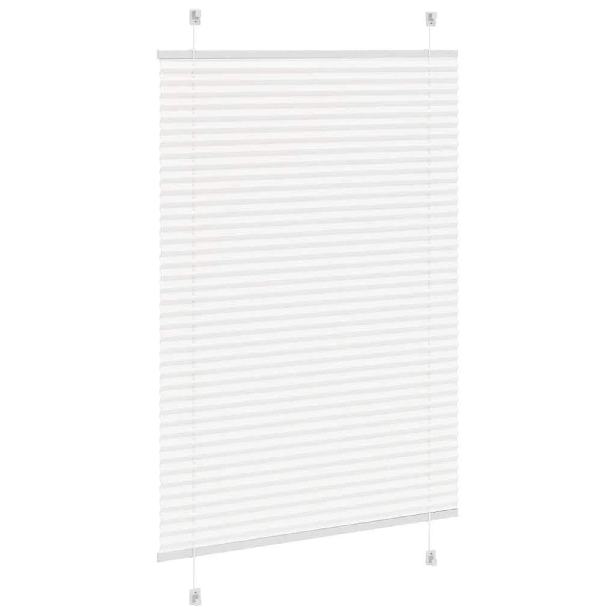 Voir la diapositive 4 : VIDAXL Store plisse blanc 95x100 cm largeur du tissu 94,4 cm polyester