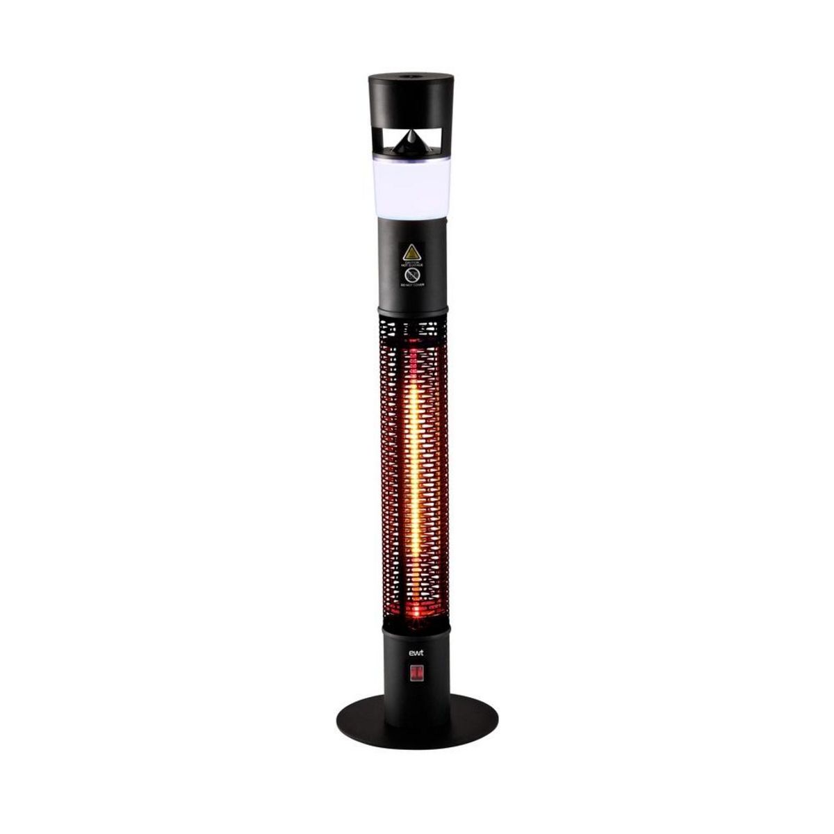 Ewt Chauffage radiant d'extérieur 1500w + haut-parleur + lumière led - patio music
