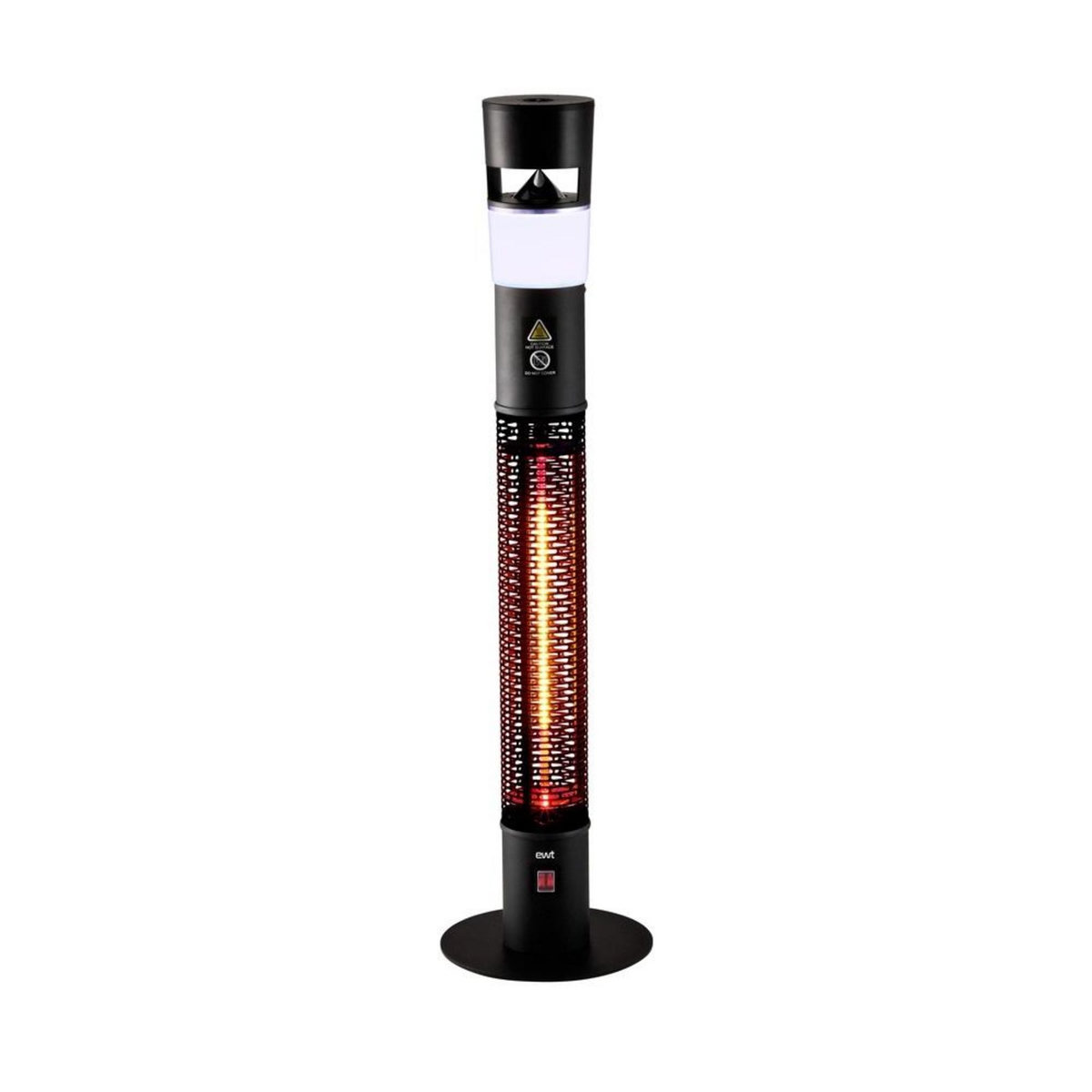Ewt Chauffage radiant d'extérieur 1500w + haut-parleur + lumière led - patio music