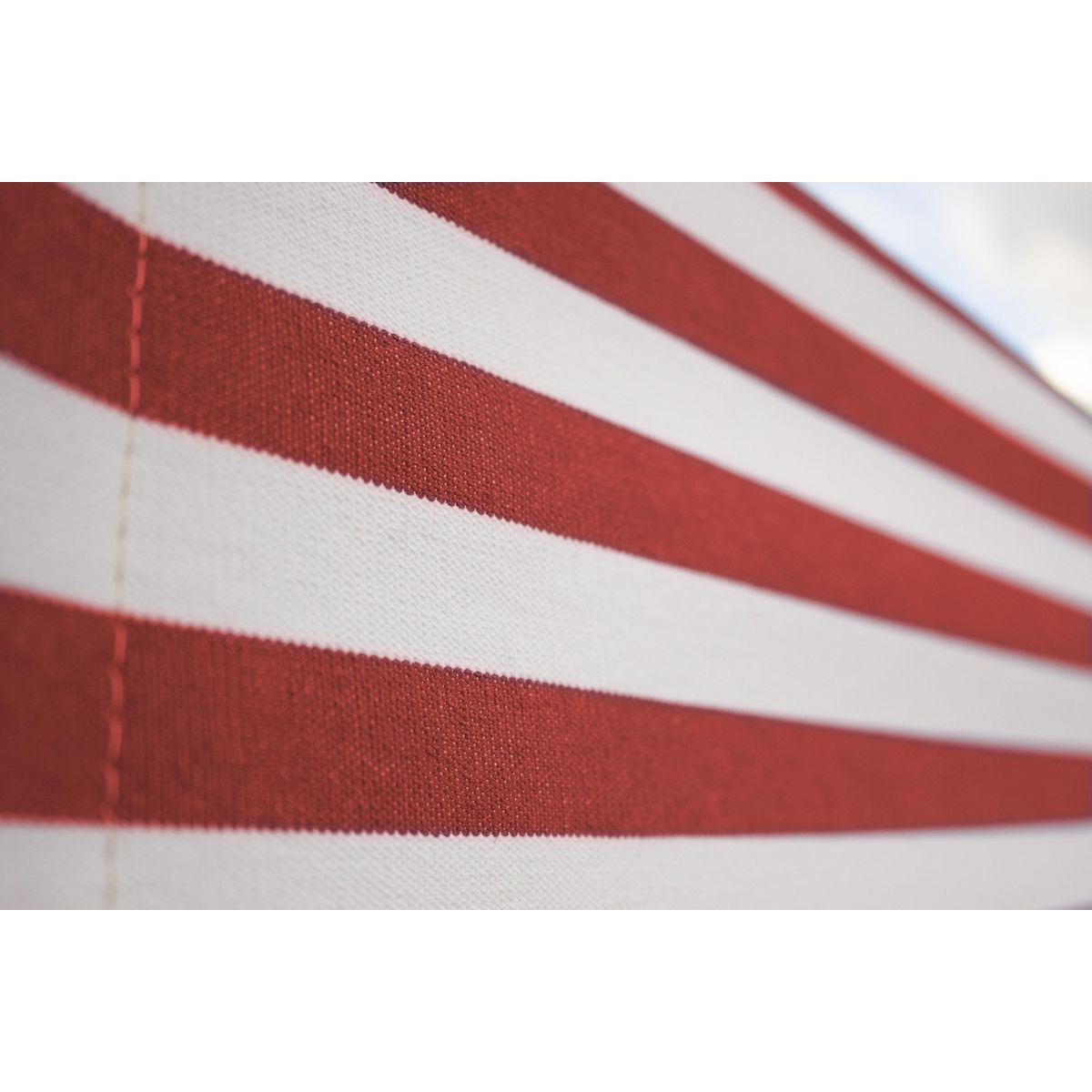 City Garden Fauteuil de jardin pliable en bois et coton rayé rouge LONA