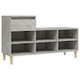 Voir la diapositive 2 : VIDAXL Armoire a chaussures Gris beton 102x36x60 cm Bois d'ingenierie
