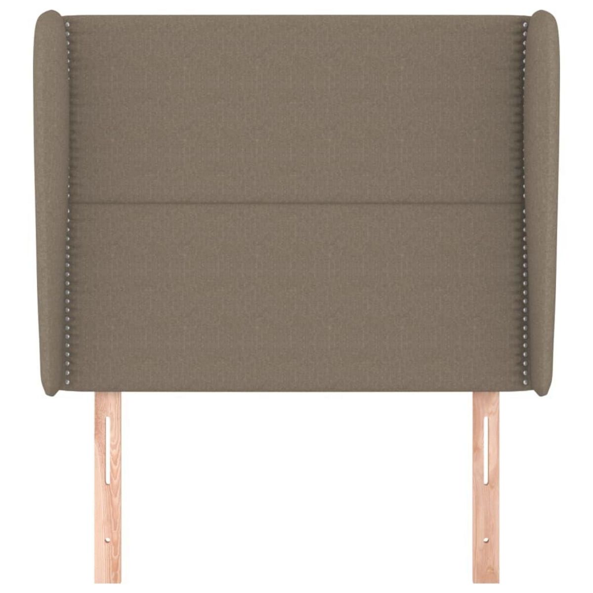 VIDAXL Tete de lit avec oreilles Taupe 83x23x118/128 cm Tissu
