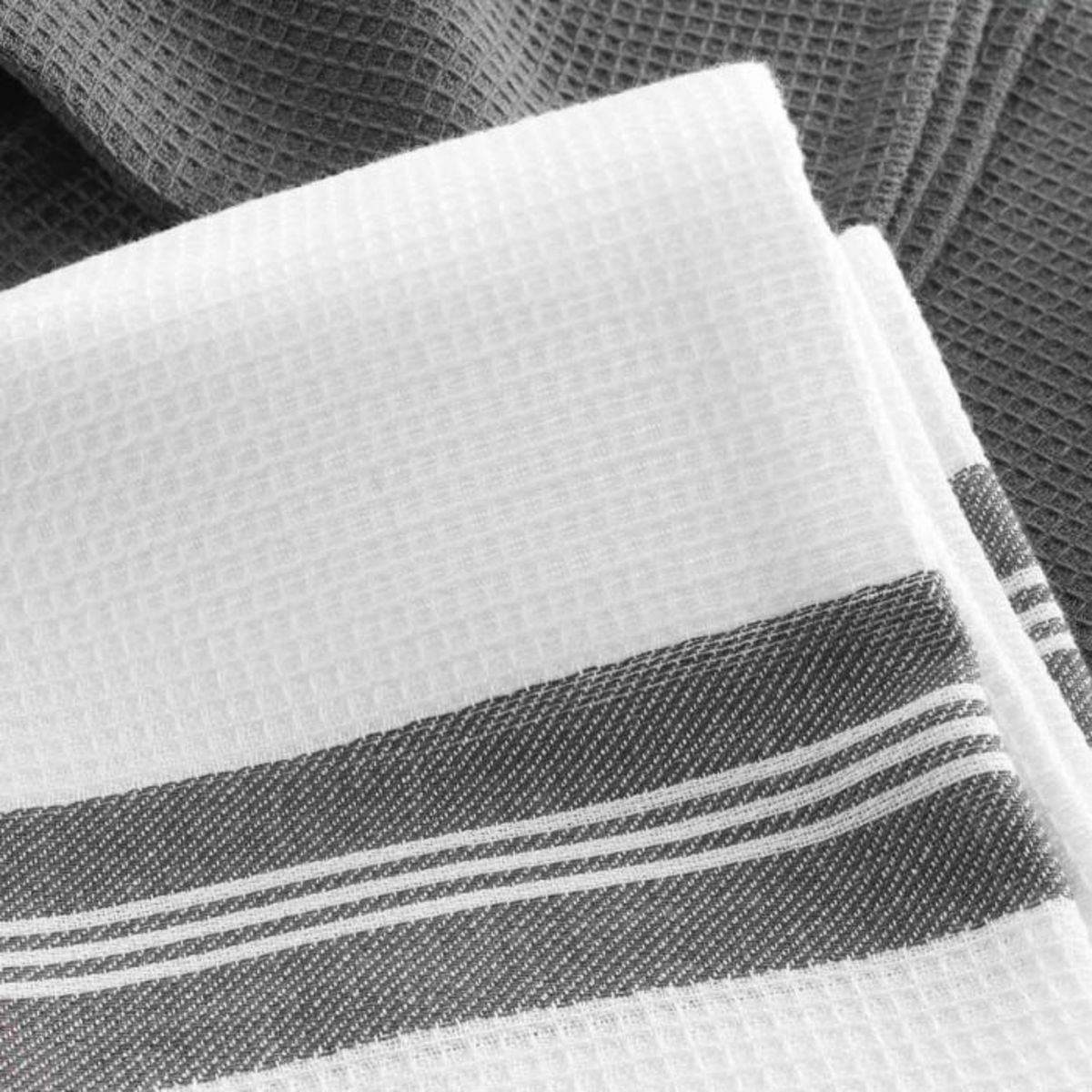 Paris Prix Lot de 2 Torchons de Cuisine  Auberge  50x70cm Anthracite