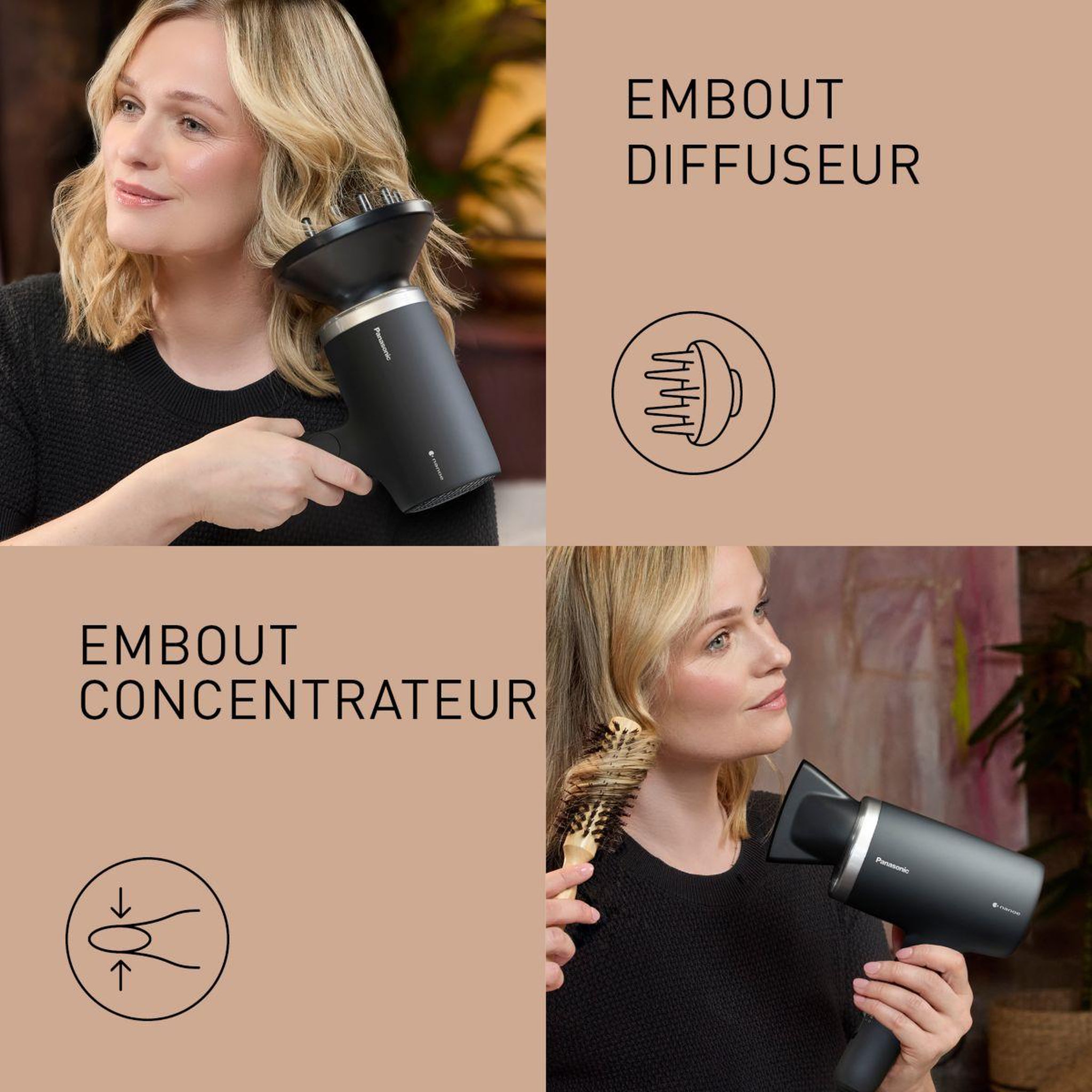 Voir la diapositive 5 : PANASONIC Sèche cheveux eh-na7n-k825