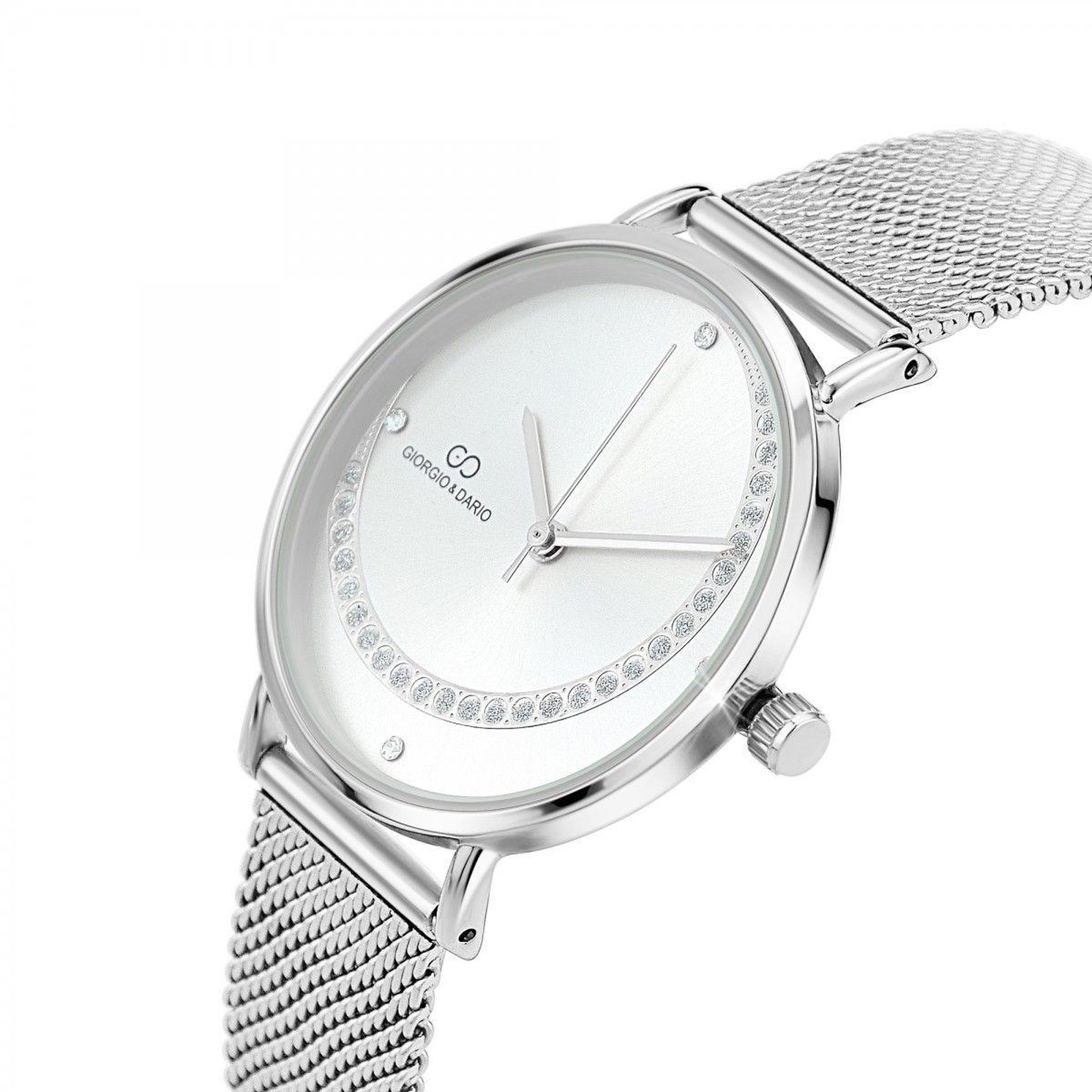 Voir la diapositive 3 : SC CRYSTAL Montre Clélia élégante ornée de Cristaux scintillants par SC Crystal