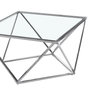 Voir la diapositive 3 : Paris Prix Table Basse Design en Verre  Lora  80cm Argent