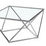 Voir la diapositive 3 : Paris Prix Table Basse Design en Verre  Lora  80cm Argent