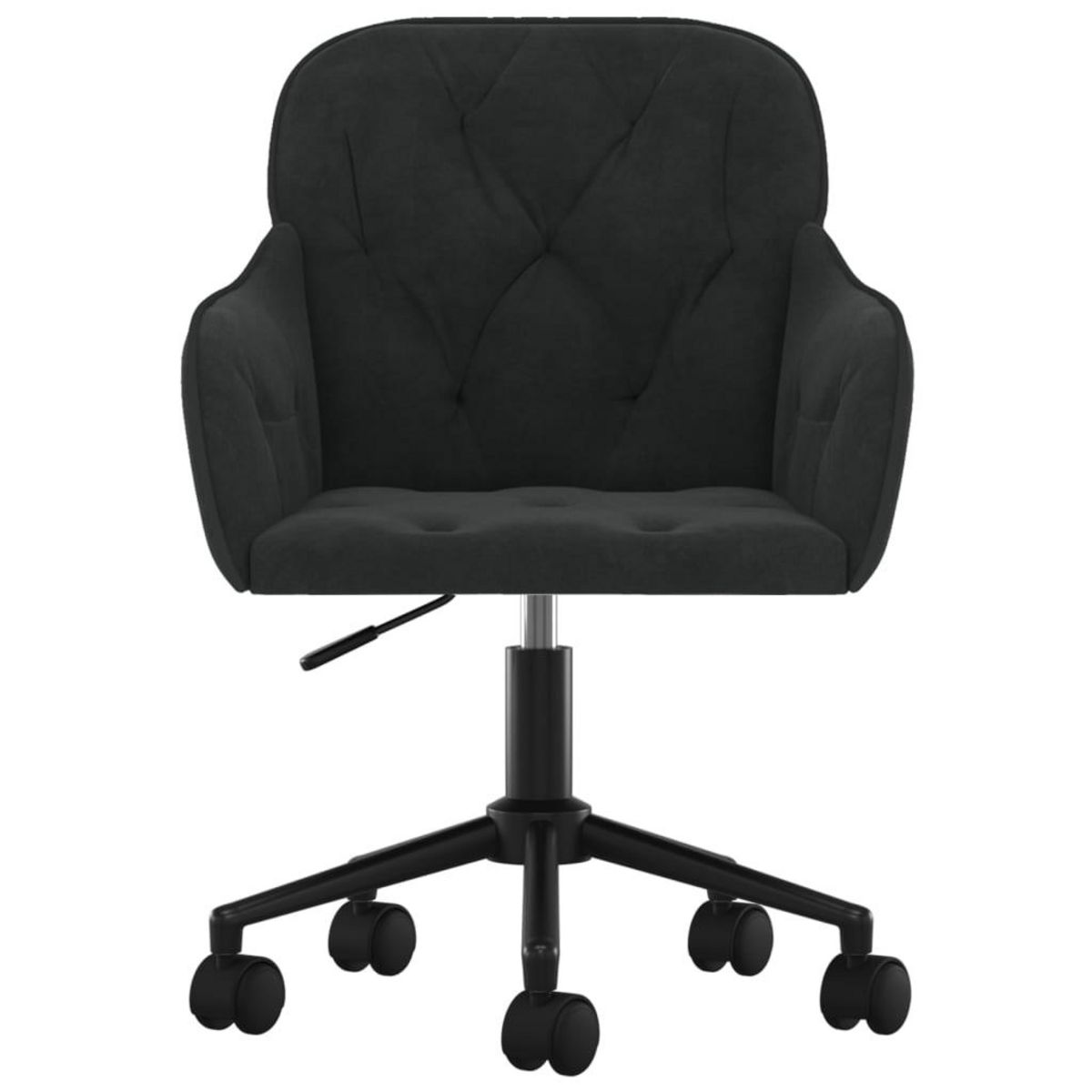 VIDAXL Chaise pivotante de bureau Noir Velours