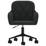 Voir la diapositive 3 : VIDAXL Chaise pivotante de bureau Noir Velours