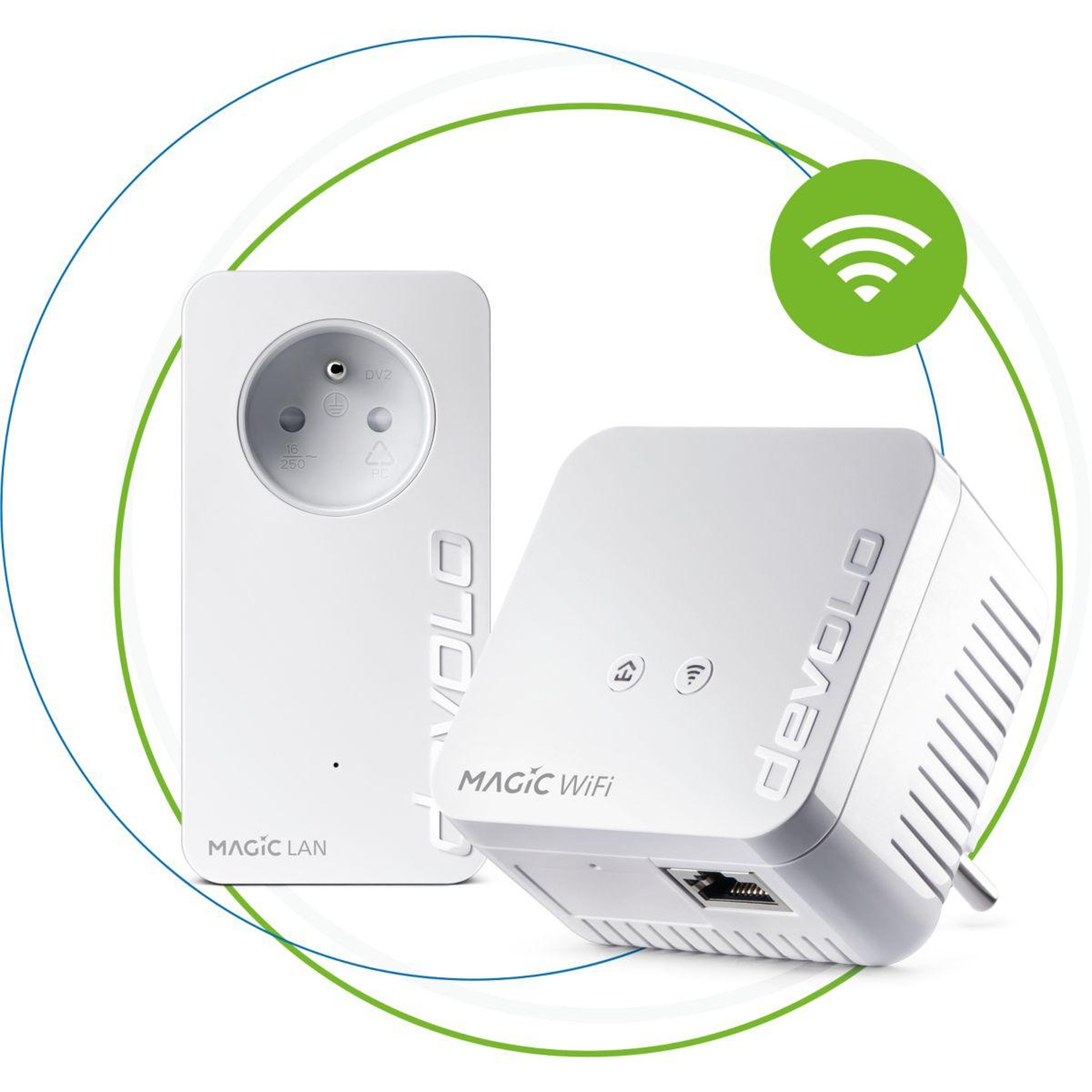 Voir la diapositive 2 : Devolo CPL Wifi Magic 1 WiFi mini Starter Kit