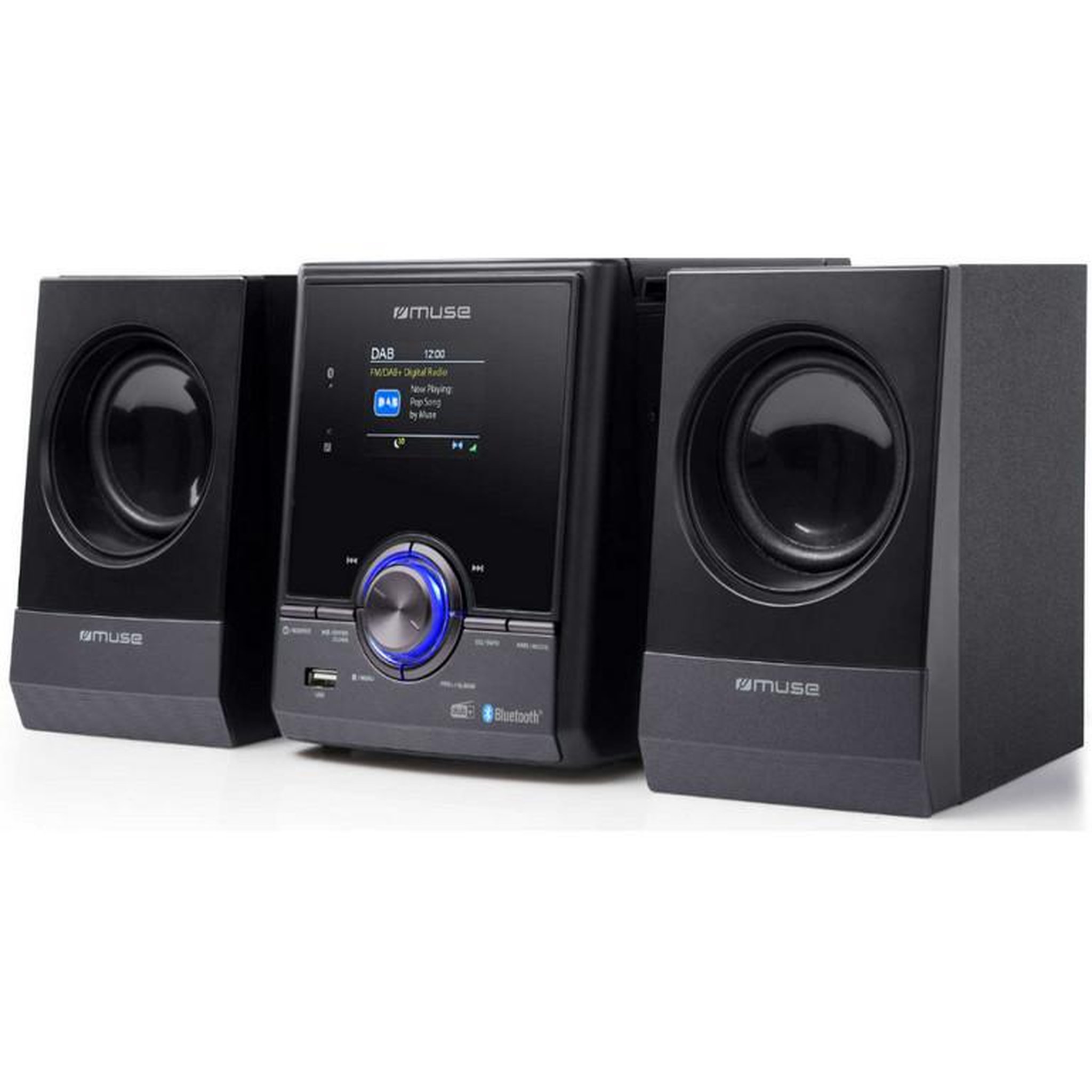Muse Micro-chaîne 30w noir avec bluetooth - M50DBT