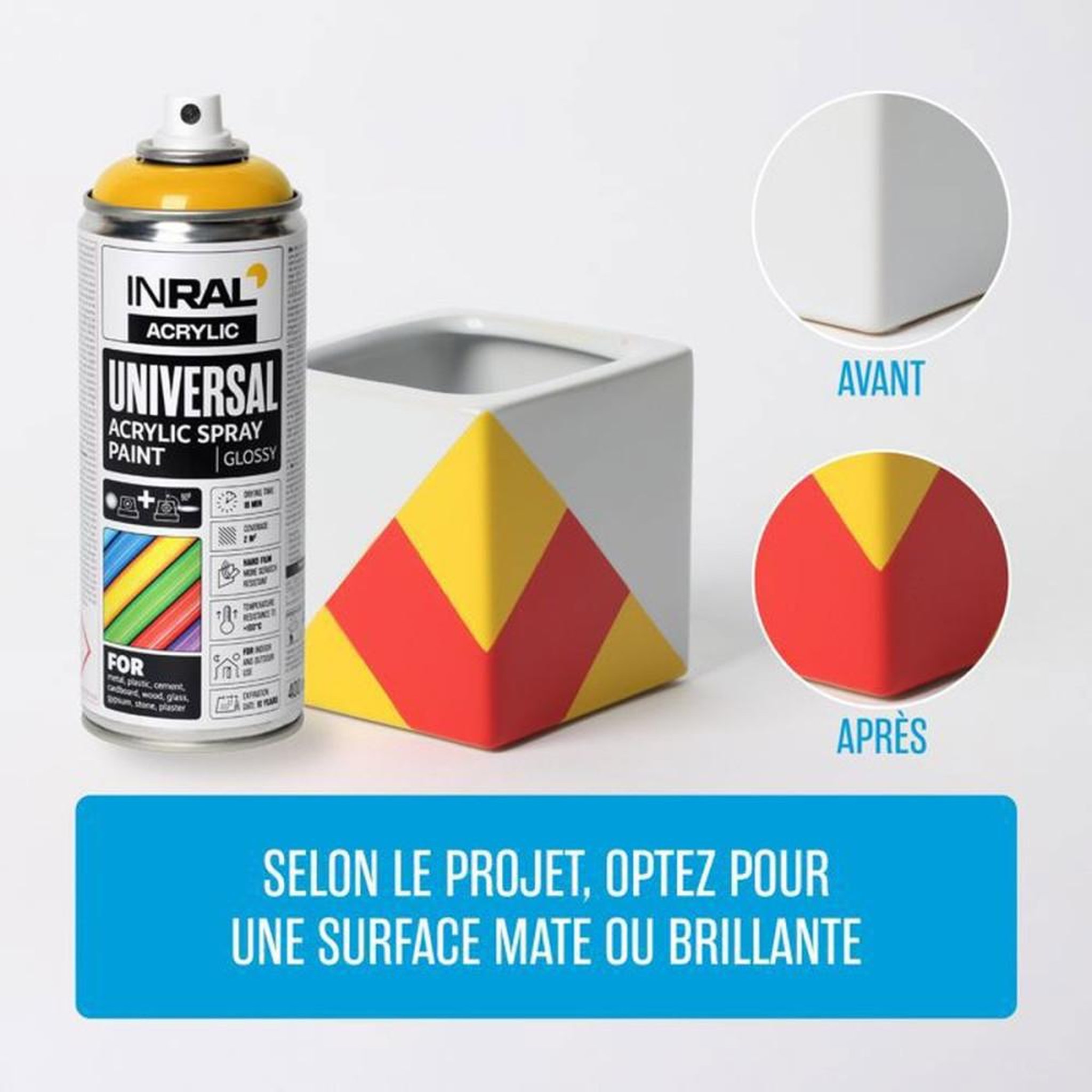 Voir la diapositive 3 : Peinture en aérosol acrylique universelle RAL 5010 bleu gentiane brillant, 400 ml