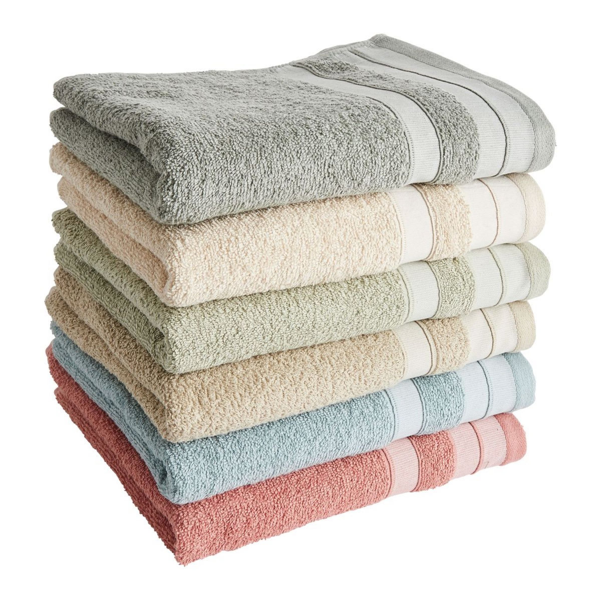 ACTUEL Serviette de toilette unie en polycoton recyclé 450 gsm