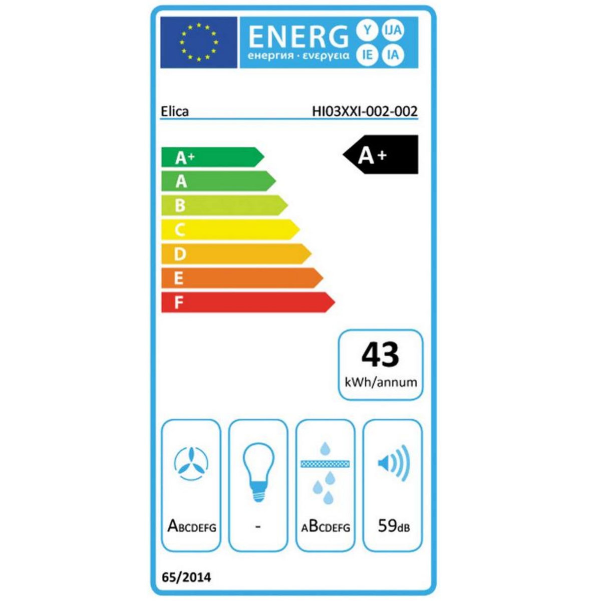 ELICA Table de cuisson aspirante induction 83cm 4 feux 7400w noir - prf0120975