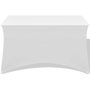 Voir la diapositive 2 : VIDAXL Housses extensibles pour table 2 pieces 243 x 76 x 74cm Blanc