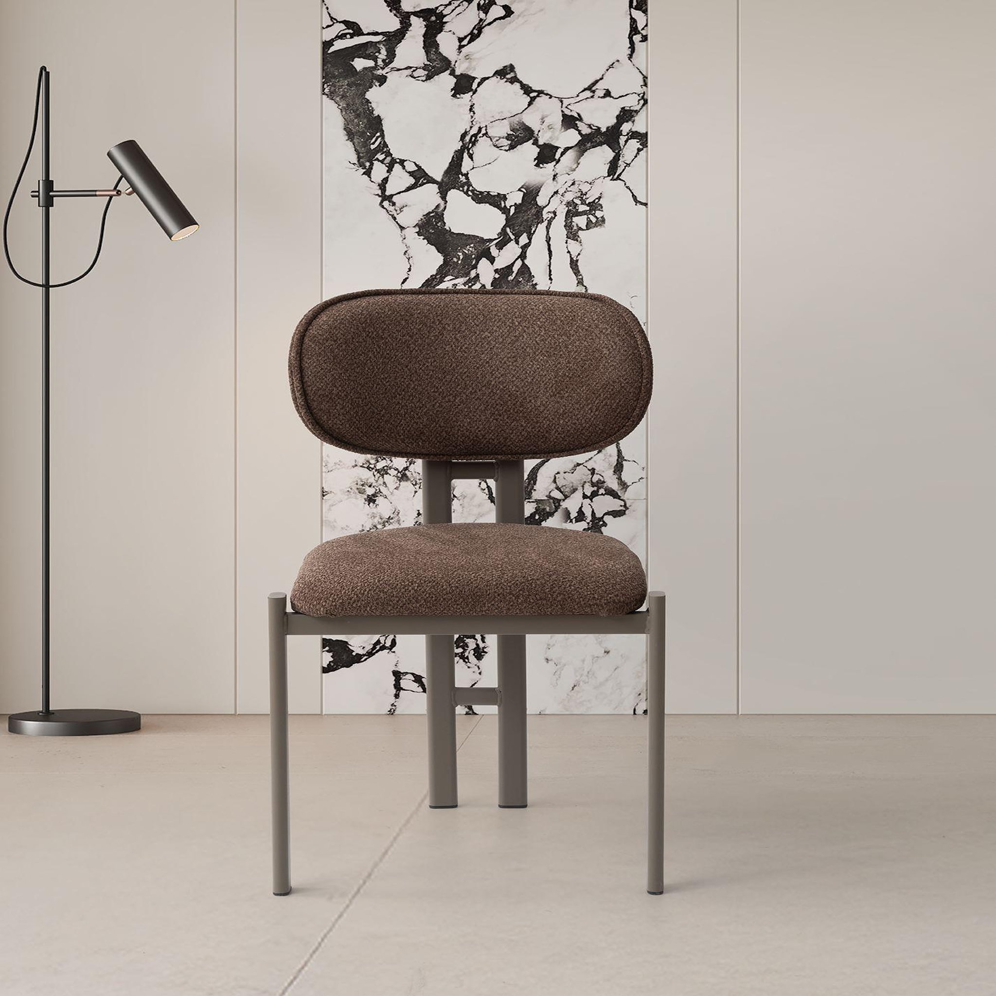 Voir la diapositive 2 : Habitat et Jardin Ensemble de chaises (2 pièces) en métal  muriz   - brun