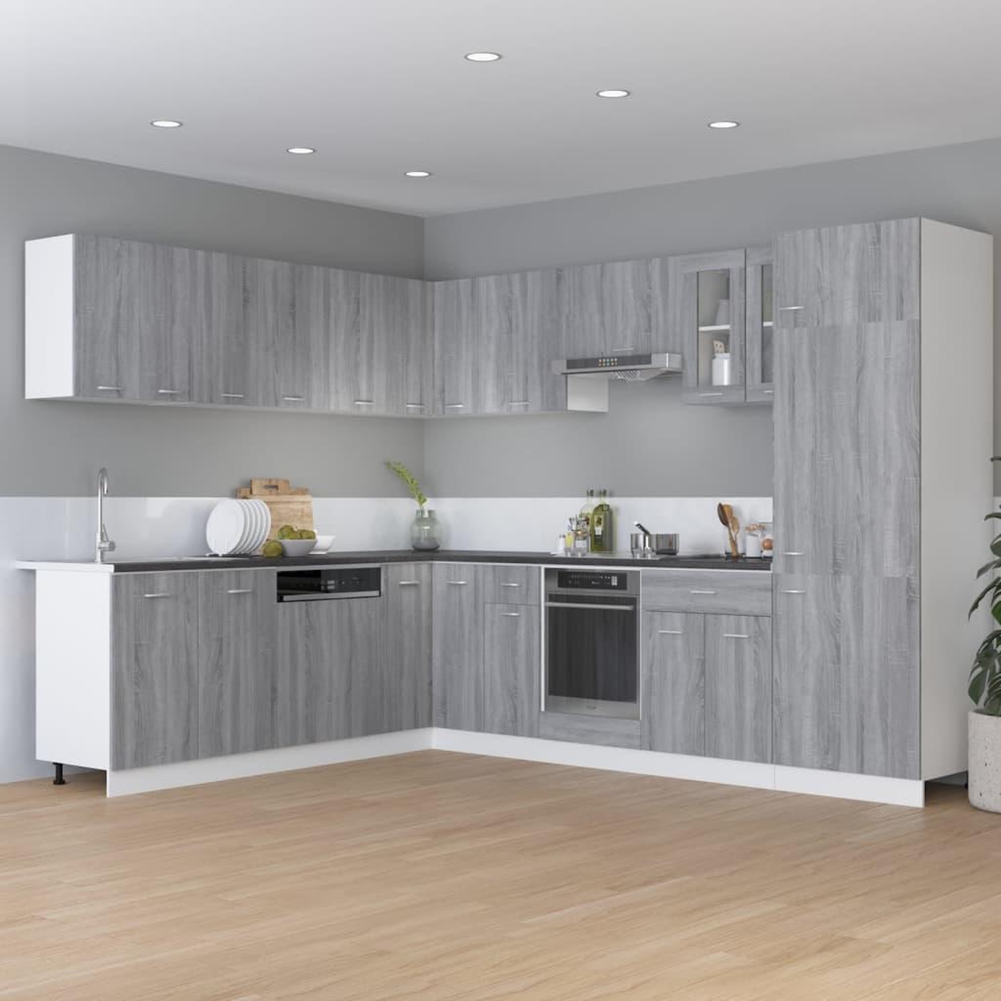 VIDAXL Armoire de plancher a tiroir Sonoma gris 60x46x81,5 cm