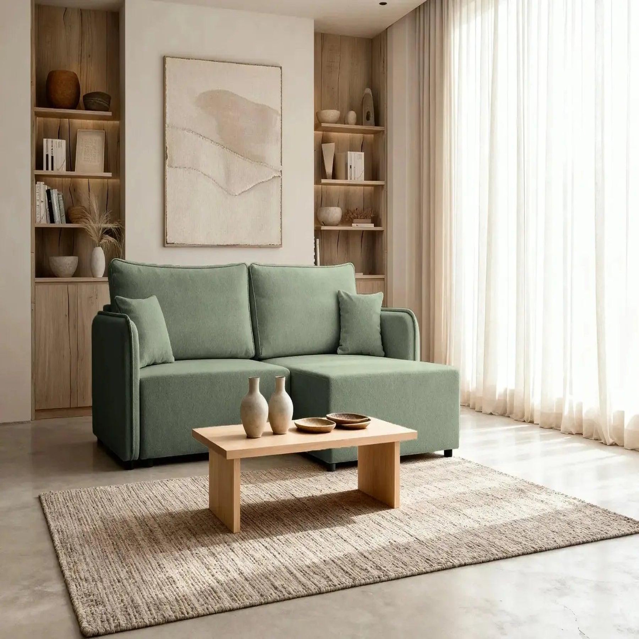 Voir la diapositive 2 : CASANOVA PARIS Bonnie - canapé d'angle convertible tissu lisse