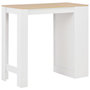 Voir la diapositive 3 : VIDAXL Table de bar avec etagere Blanc 110x50x103 cm