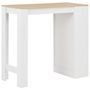 Voir la diapositive 3 : VIDAXL Table de bar avec etagere Blanc 110x50x103 cm