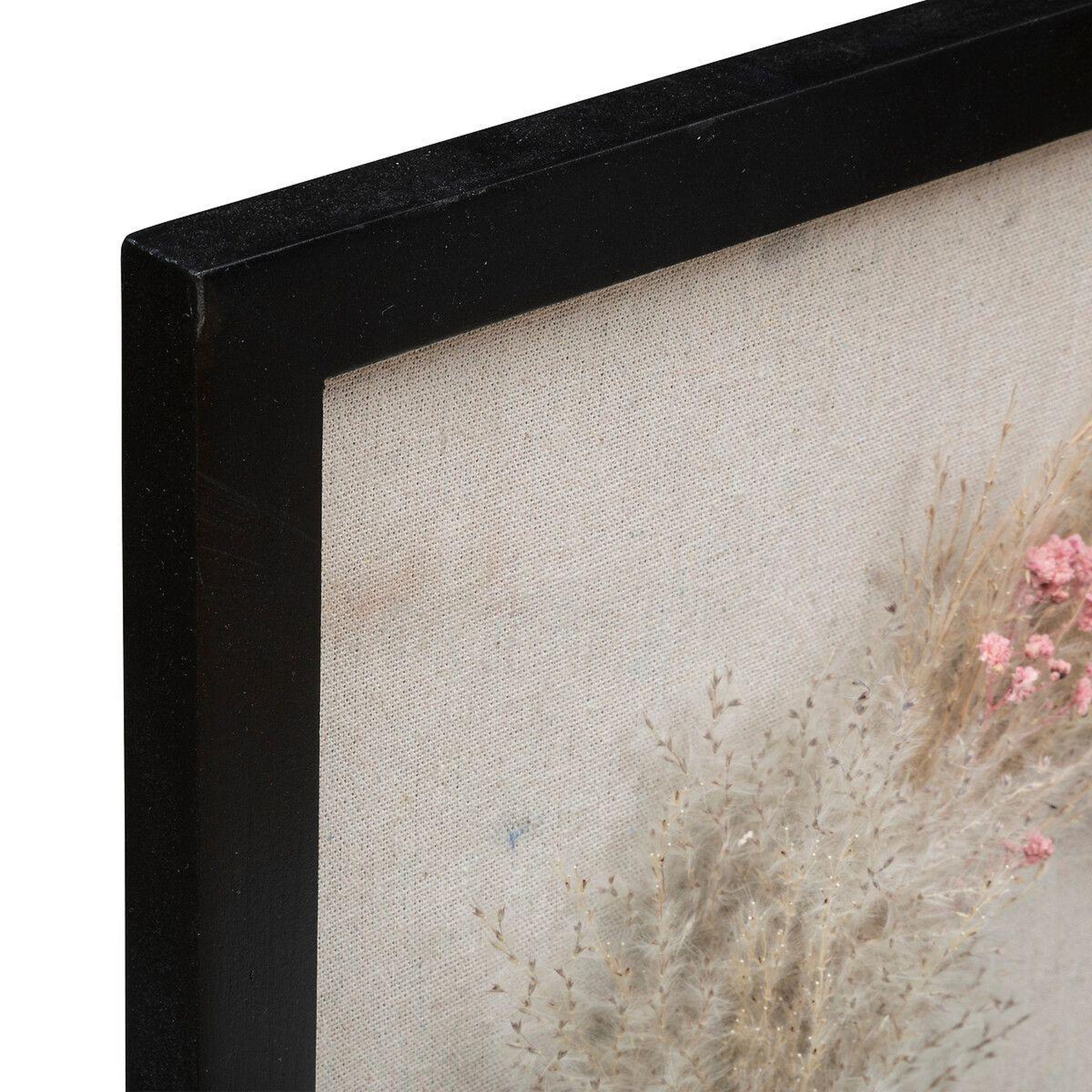Voir la diapositive 2 : ATMOSPHERA Déco murale fleurs séchées  nia  55cm noir