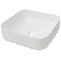 Voir la diapositive 2 : VIDAXL Lavabo carre Ceramique Blanc 39x39x13,5 cm