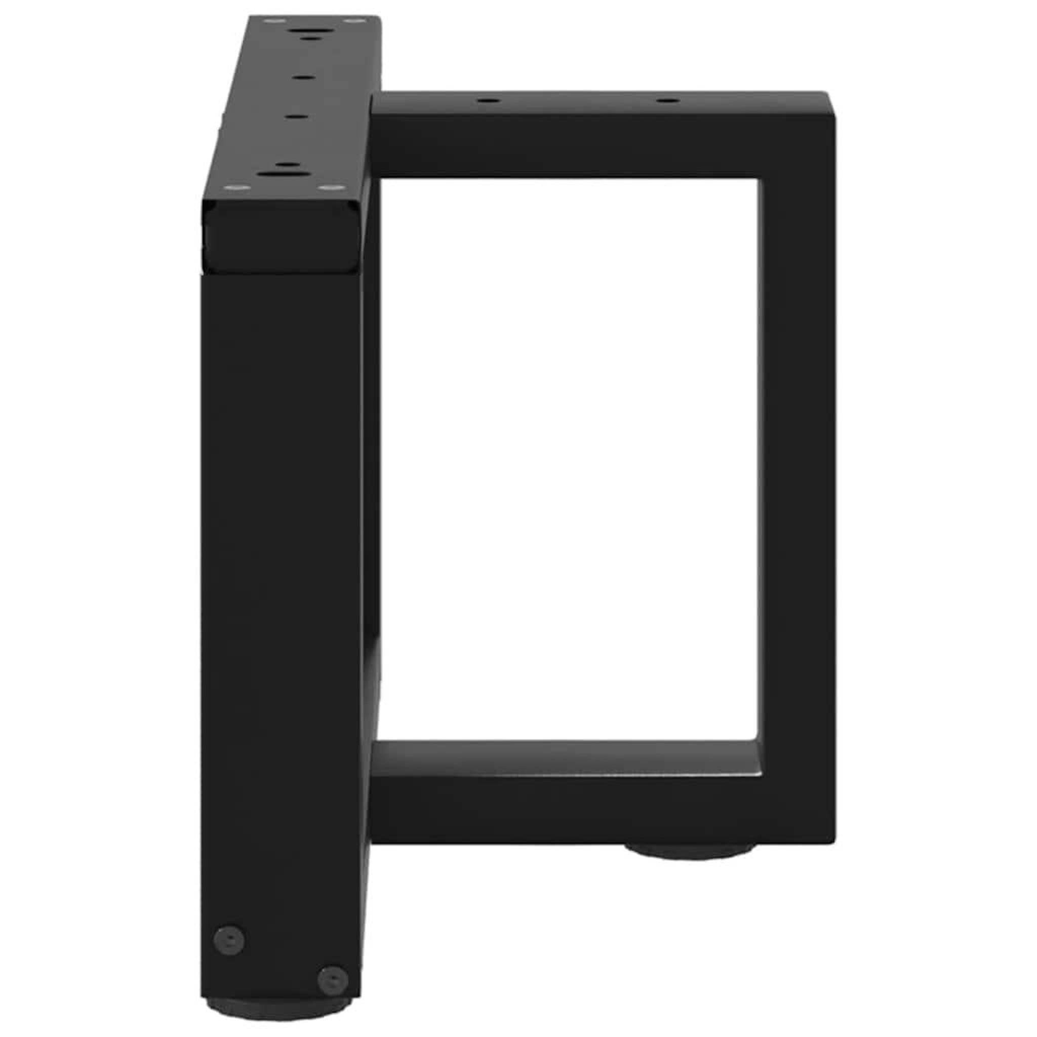 Voir la diapositive 5 : VIDAXL Pieds de table basse en forme de T 2 pcs noir 50x25x(30-31) cm