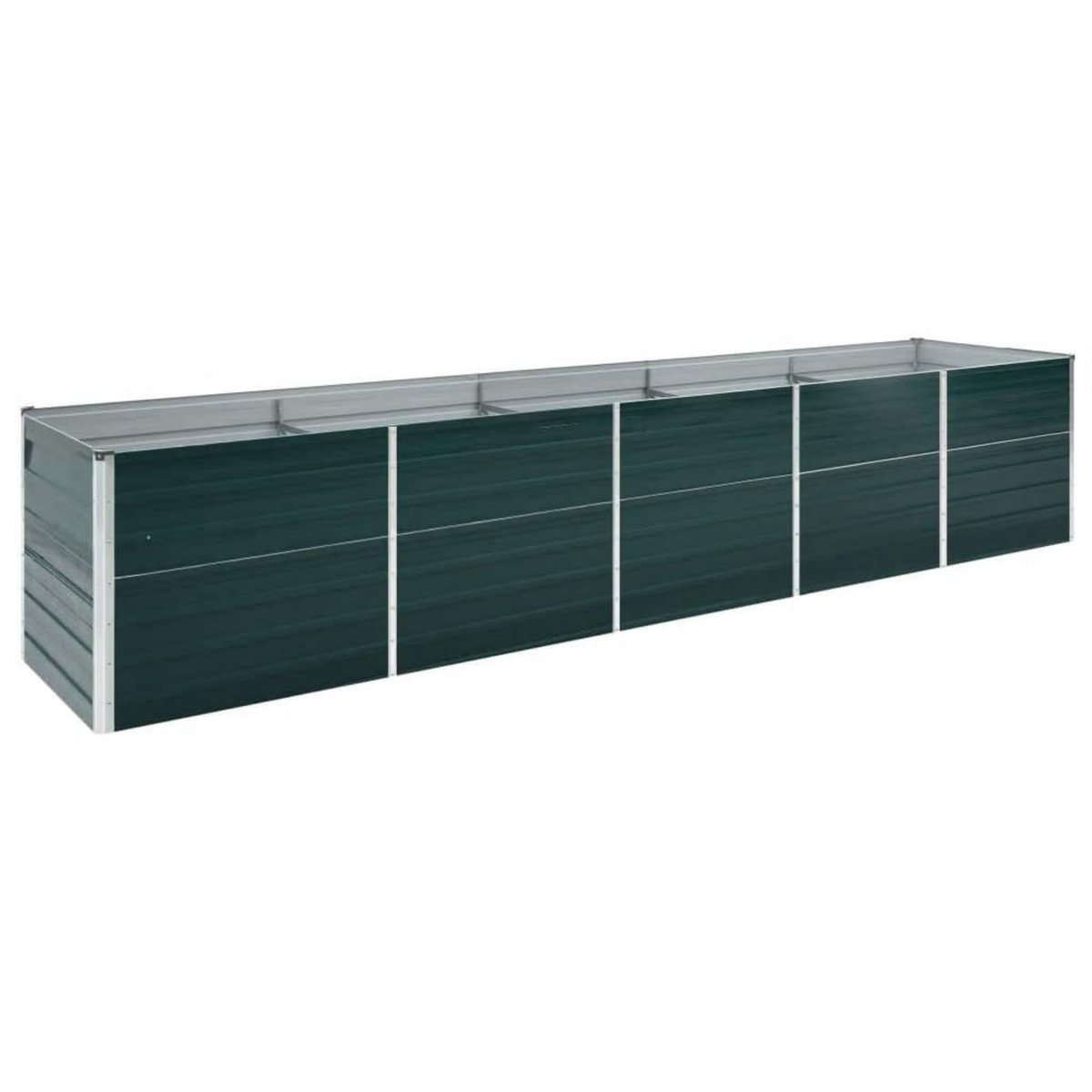 VIDAXL Lit sureleve de jardin Acier galvanise 400x80x77 cm Vert