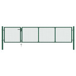 VIDAXL Portillon Acier 350x75 cm Vert