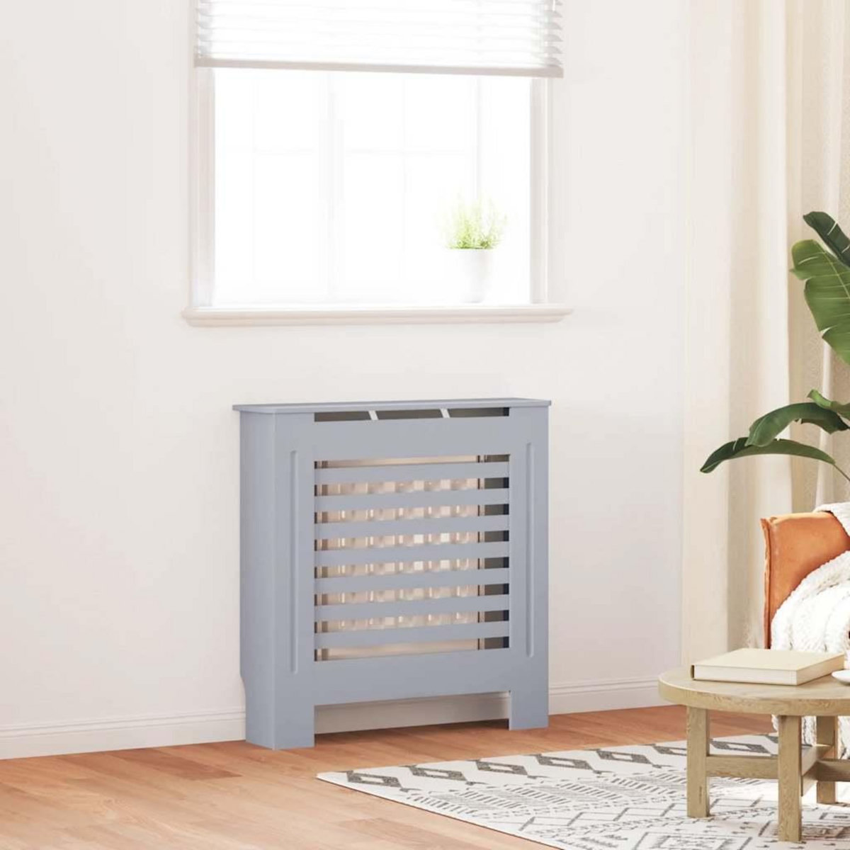 VIDAXL Cache-radiateur MDF Gris 78 cm