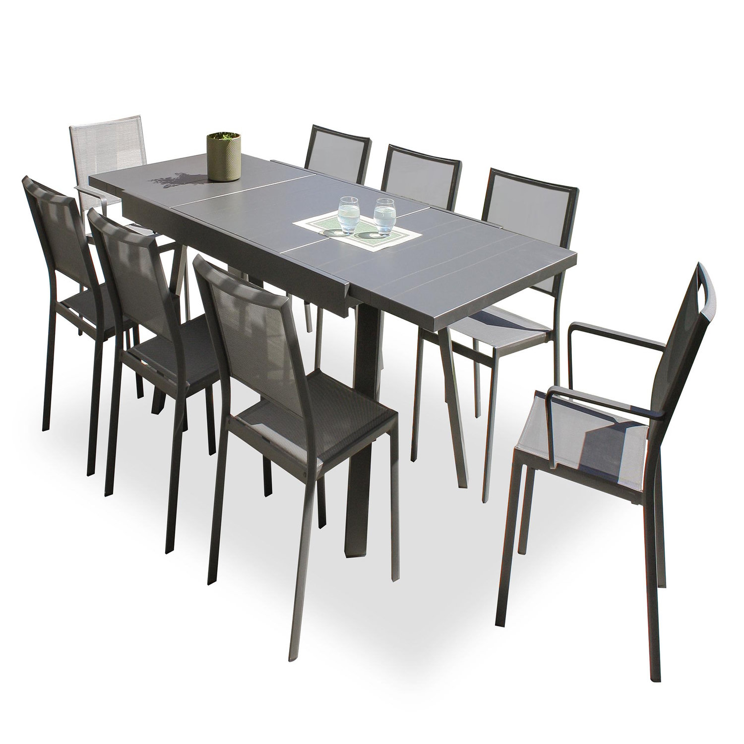 Dcb Garden Ensemble repas de jardin en aluminium (8 places) - vue 2