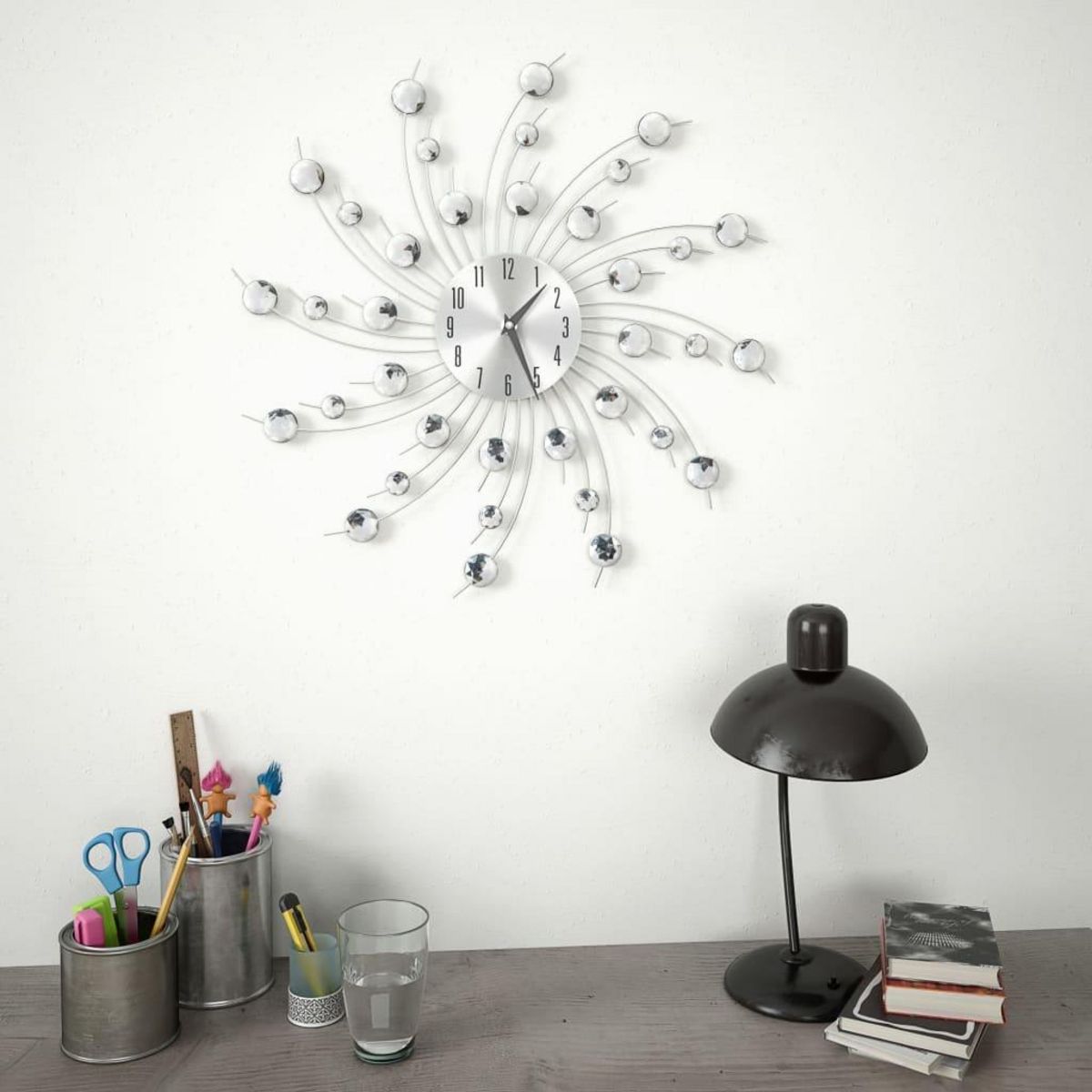 VIDAXL Horloge murale avec mouvement a quartz Design moderne 50 cm