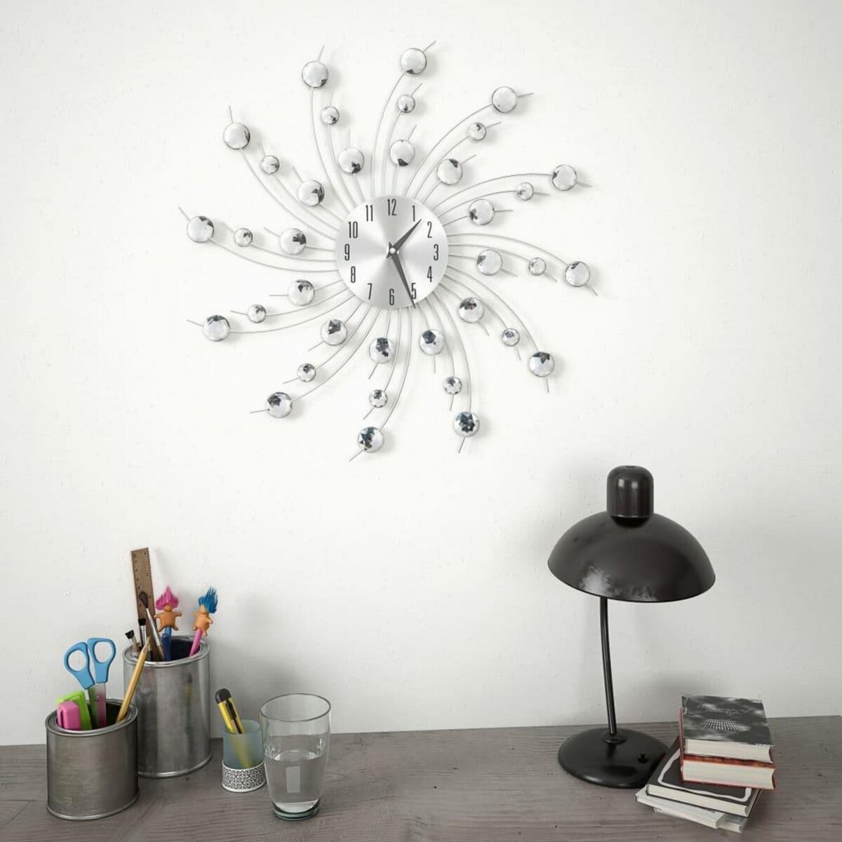 VIDAXL Horloge murale avec mouvement a quartz Design moderne 50 cm
