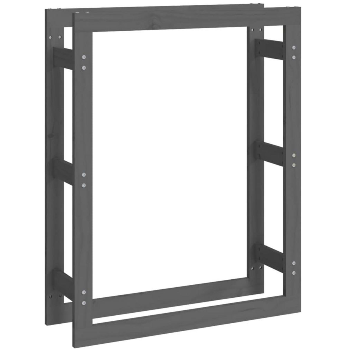VIDAXL Support pour bois de chauffage Gris 80x25x100 cm Bois de pin