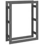 Voir la diapositive 2 : VIDAXL Support pour bois de chauffage Gris 80x25x100 cm Bois de pin