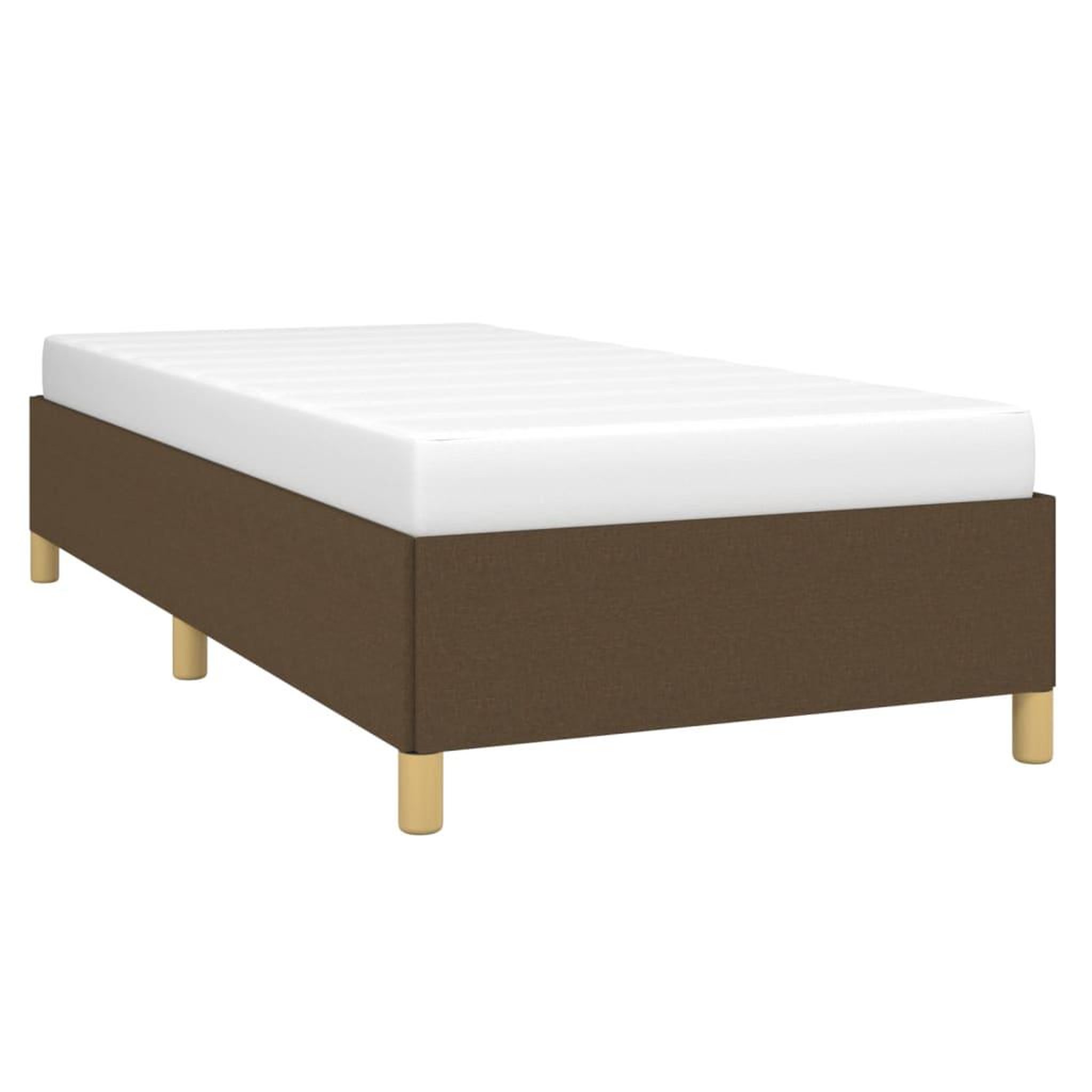 Voir la diapositive 3 : VIDAXL Cadre de lit sans matelas marron fonce 80x200 cm tissu